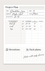 Free Sewing Planner