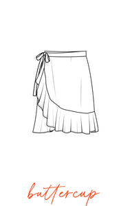 Buttercup Mini Wrap Skirt Pattern